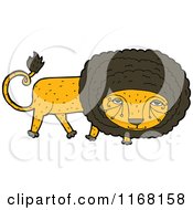 Cartoon Of A Lion Royalty Free Vector Illustration