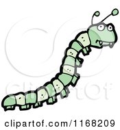 Cartoon Of A Green Caterpillar Royalty Free Vector Illustration