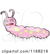 Cartoon Of A Pink Caterpillar Royalty Free Vector Illustration