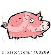 Cartoon Of A Pig Royalty Free Vector Illustration