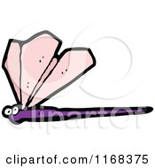 Cartoon Of A Dragonfly Royalty Free Vector Illustration by lineartestpilot