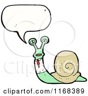 Cartoon Of A Talking Business Snail Royalty Free Vector Illustration