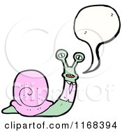 Cartoon Of A Talking Business Snail Royalty Free Vector Illustration
