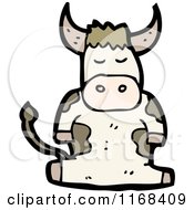 Cartoon Of A Cow Royalty Free Vector Illustration