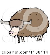 Cartoon Of A Brown Ox Royalty Free Vector Illustration