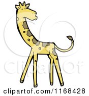Cartoon Of A Giraffe Royalty Free Vector Illustration by lineartestpilot