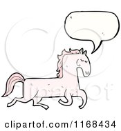 Cartoon Of A Talking Horse Royalty Free Vector Illustration
