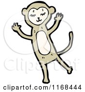 Cartoon Of A Monkey Royalty Free Vector Illustration