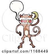 Cartoon Of A Talking Monkey Royalty Free Vector Illustration