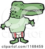 Cartoon Of A Crocodile Royalty Free Vector Illustration
