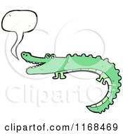 Cartoon Of A Talking Crocodile Royalty Free Vector Illustration