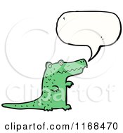 Cartoon Of A Talking Crocodile Royalty Free Vector Illustration