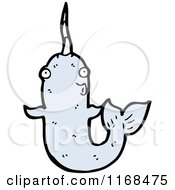 Cartoon Of A Narwhal Whale Royalty Free Vector Illustration