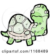 Cartoon Of A Turtle Royalty Free Vector Illustration by lineartestpilot