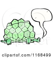 Cartoon Of A Talking Tortoise Royalty Free Vector Illustration