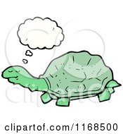 Cartoon Of A Thinking Tortoise Royalty Free Vector Illustration