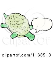 Cartoon Of A Talking Turtle Royalty Free Vector Illustration