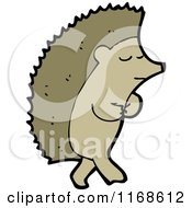 Cartoon Of A Hedgehog Royalty Free Vector Illustration