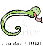 Cartoon Of A Snake Royalty Free Vector Illustration