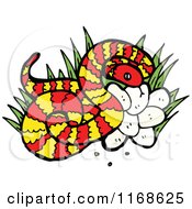 Cartoon Of A Snake With Eggs Royalty Free Vector Illustration