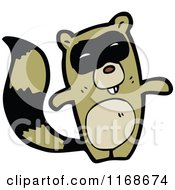 Cartoon Of A Raccoon Royalty Free Vector Illustration