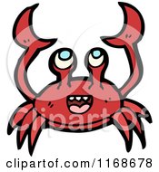 Cartoon Of A Crab Royalty Free Vector Illustration
