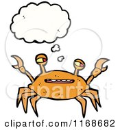 Cartoon Of A Thinking Crab Royalty Free Vector Illustration