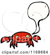 Cartoon Of A Talking Crab Royalty Free Vector Illustration by lineartestpilot