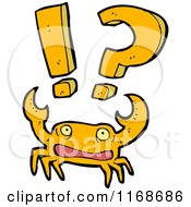 Cartoon Of A Surprised Crab Royalty Free Vector Illustration