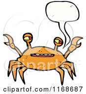 Cartoon Of A Talking Crab Royalty Free Vector Illustration