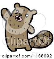 Cartoon Of A Beaver Royalty Free Vector Illustration