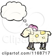 Cartoon Of A Thinking Goat Royalty Free Vector Illustration by lineartestpilot