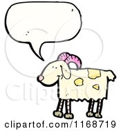 Cartoon Of A Talking Goat Royalty Free Vector Illustration by lineartestpilot