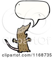 Cartoon Of A Talking Brown Rat Royalty Free Vector Illustration