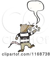 Cartoon Of A Talking Brown Rat Royalty Free Vector Illustration