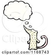 Cartoon Of A Talking White Mouse Or Rat Royalty Free Vector Illustration
