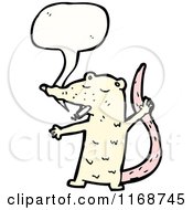 Poster, Art Print Of Talking White Mouse Or Rat
