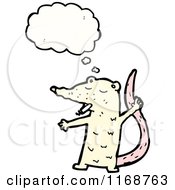 Poster, Art Print Of Thinking White Mouse Or Rat