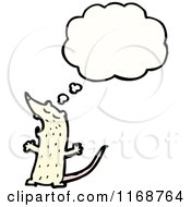 Poster, Art Print Of Thinking White Mouse Or Rat