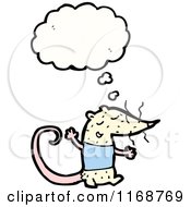 Poster, Art Print Of Thinking White Mouse Or Rat