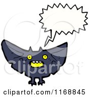 Cartoon Of A Talking Vampire Bat Royalty Free Vector Illustration