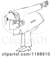 Outlined Formal Man Bowing