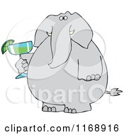 Poster, Art Print Of Elephant Holding A Margarita