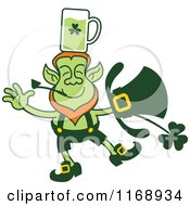 Poster, Art Print Of St Patricks Day Leprechaun Balancing Beer On His Head