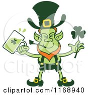 Poster, Art Print Of St Patricks Day Leprechaun Drinking Green Beer
