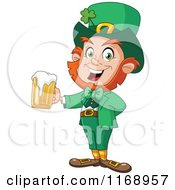 Poster, Art Print Of Happy St Patricks Day Leprechaun Holding Beer