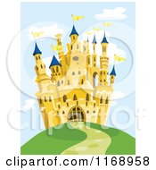 Poster, Art Print Of Yellow Castle On A Hill