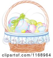 Poster, Art Print Of Easter Basket With Colorful Eggs