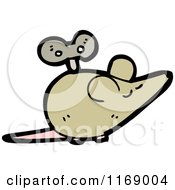Cartoon Of A Brown Wind Up Toy Mouse Royalty Free Vector Illustration