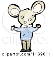 Cartoon Of A Brown Mouse In Clothes Royalty Free Vector Illustration